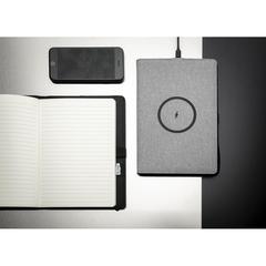 Vue Housse à carnet A5 avec chargeur sans fil 5W Air de couleur noir| Krokrodeal