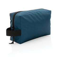 Vue Trousse de toilette en rPET Impact AWARE™ de couleur bleu| Krokrodeal