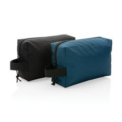 Vue Trousse de toilette en rPET Impact AWARE™ de couleur bleu| Krokrodeal