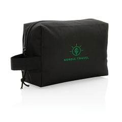 Vue Trousse de toilette en rPET Impact AWARE™ de couleur noir| Krokrodeal