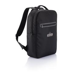Vue Sac à dos ordinateur London de couleur noir| Krokrodeal