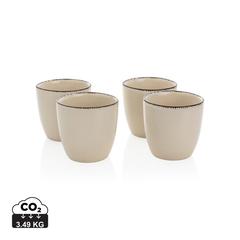 Vue Set 4 tasses 120ml Ukiyo de couleur blanc| Krokrodeal