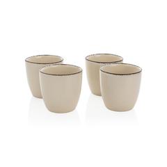 Vue Set 4 tasses 120ml Ukiyo de couleur blanc| Krokrodeal