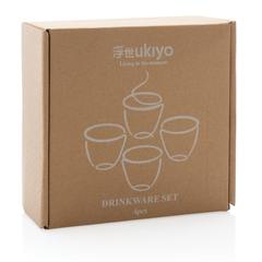 Vue Set 4 tasses 120ml Ukiyo de couleur blanc| Krokrodeal