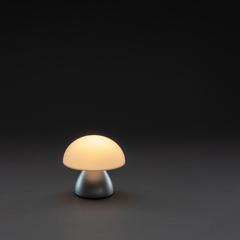 Vue Lampe de table rechargeable par USB en plastique RCS Luming de couleur gris| Krokrodeal