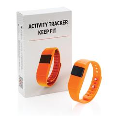 Vue Bracelet connecté Keep Fit de couleur orange| Krokrodeal