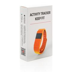 Vue Bracelet connecté Keep Fit de couleur orange| Krokrodeal
