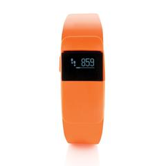 Vue Bracelet connecté Keep Fit de couleur orange| Krokrodeal
