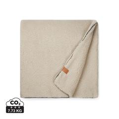 Vue VINGA Plaid en laine mélangée Saletto de couleur marron| Krokrodeal