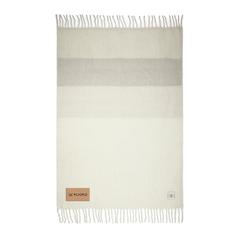 Vue VINGA Plaid en laine mélangée Saletto de couleur blanc| Krokrodeal