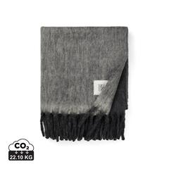 Vue VINGA Plaid en laine mélangée Saletto de couleur gris| Krokrodeal