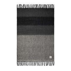 Vue VINGA Plaid en laine mélangée Saletto de couleur gris| Krokrodeal
