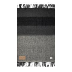 Vue VINGA Plaid en laine mélangée Saletto de couleur gris| Krokrodeal