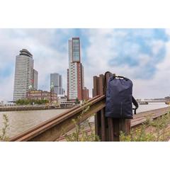 Vue Sac à dos antivol Urban Lite de couleur bleu| Krokrodeal