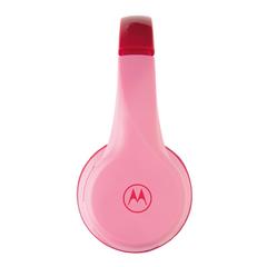 Vue Casque Audio sans fil Motorola JR 300 Kids de couleur rose| Krokrodeal