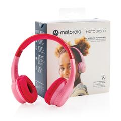 Vue Casque Audio sans fil Motorola JR 300 Kids de couleur rose| Krokrodeal