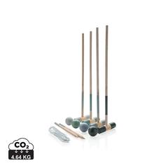 Vue Jeu de croquets en bois de couleur marron| Krokrodeal