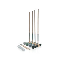 Vue Jeu de croquets en bois de couleur marron| Krokrodeal