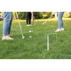 Vue Jeu de croquets en bois de couleur marron| Krokrodeal