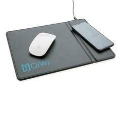 Vue Tapis de souris avec chargeur à induction 5W de couleur noir| Krokrodeal