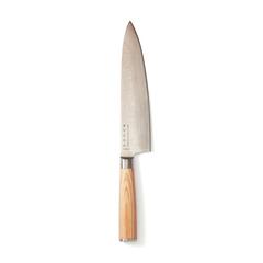Vue VINGA Couteau Hattasan Damascus édition chef de couleur gris| Krokrodeal