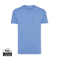 Vue T-shirt en coton recyclé non teinté Iqoniq Manuel de couleur bleu| Krokrodeal