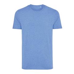 Vue T-shirt en coton recyclé non teinté Iqoniq Manuel de couleur bleu| Krokrodeal