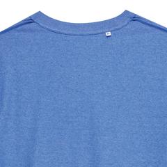 Vue T-shirt en coton recyclé non teinté Iqoniq Manuel de couleur bleu| Krokrodeal