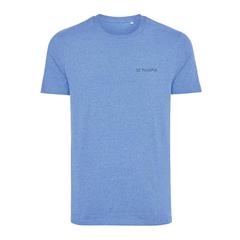 Vue T-shirt en coton recyclé non teinté Iqoniq Manuel de couleur bleu| Krokrodeal