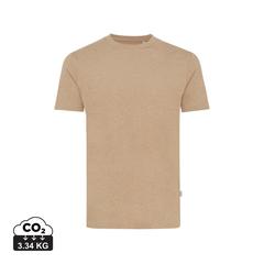 Vue T-shirt en coton recyclé non teinté Iqoniq Manuel de couleur marron| Krokrodeal