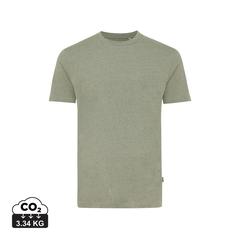 Vue T-shirt en coton recyclé non teinté Iqoniq Manuel de couleur vert| Krokrodeal