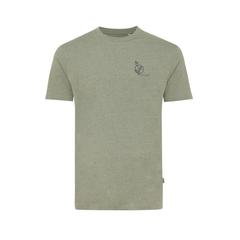 Vue T-shirt en coton recyclé non teinté Iqoniq Manuel de couleur vert| Krokrodeal