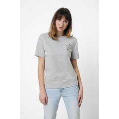 Vue T-shirt en coton recyclé non teinté Iqoniq Manuel de couleur gris| Krokrodeal