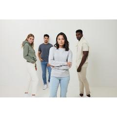Vue T-shirt en coton recyclé non teinté Iqoniq Manuel de couleur gris| Krokrodeal