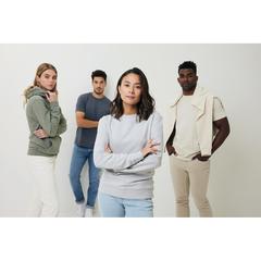 Vue T-shirt en coton recyclé non teinté Iqoniq Manuel de couleur gris| Krokrodeal