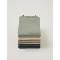 Vue T-shirt en coton recyclé non teinté Iqoniq Manuel de couleur gris| Krokrodeal