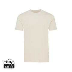 Vue T-shirt en coton recyclé non teinté Iqoniq Manuel de couleur beige| Krokrodeal