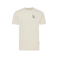 Vue T-shirt en coton recyclé non teinté Iqoniq Manuel de couleur beige| Krokrodeal