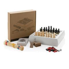 Vue Set de jeux 5 en 1 en bois de couleur blanc| Krokrodeal
