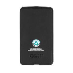 Vue Chargeur magnétique 15W en PU recyclé RCS Swiss Peak de couleur noir| Krokrodeal