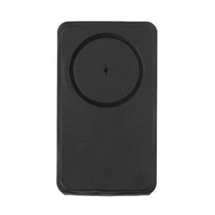Vue Chargeur magnétique 15W en PU recyclé RCS Swiss Peak de couleur noir| Krokrodeal