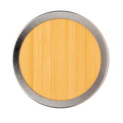 Vue Bouteille isotherme en bambou à goulot large de couleur marron| Krokrodeal