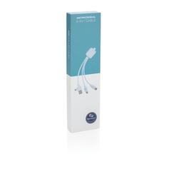 Vue Câble antimicrobien 6 en 1 de couleur blanc| Krokrodeal