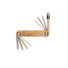 Vue Outil multifonctions avec clé Allen en bois de couleur marron| Krokrodeal