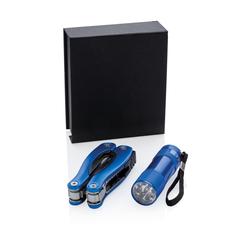 Vue Outil multifonctions et torche de couleur bleu| Krokrodeal