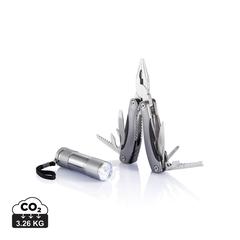 Vue Outil multifonctions et torche de couleur gris| Krokrodeal