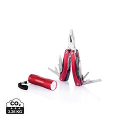 Vue Outil multifonctions et torche de couleur rouge| Krokrodeal