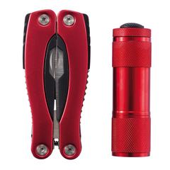 Vue Outil multifonctions et torche de couleur rouge| Krokrodeal