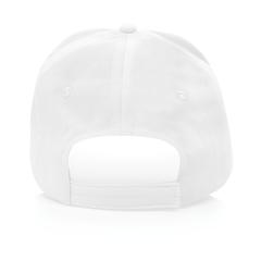 Vue Casquette 5 panneaux en coton recyclé 190gr IMPACT de couleur blanc| Krokrodeal