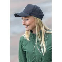 Vue Casquette 5 panneaux en coton recyclé 190gr IMPACT de couleur noir| Krokrodeal